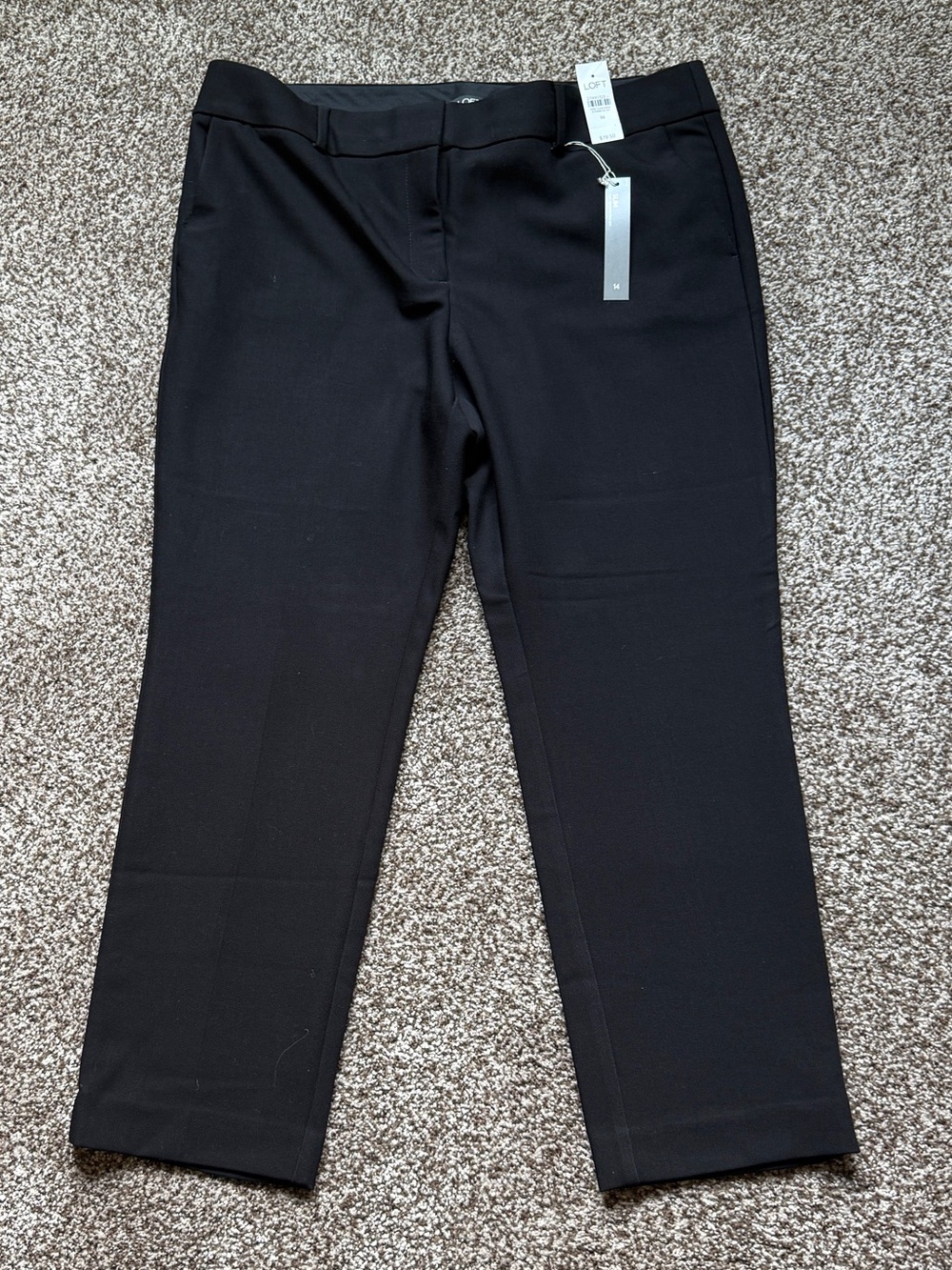 Loft Slim Straight Dress Pants - Black